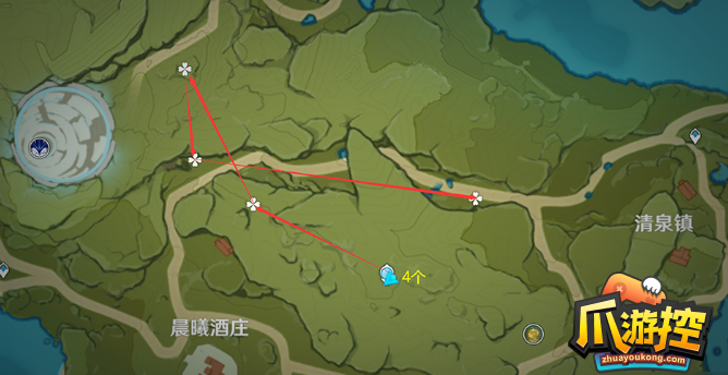 原神蒲公英籽采集路线图二 原神蒲公英籽采集路线图二