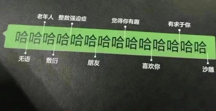 不同字数的哈哈代表什么 不同字数的哈的含义
