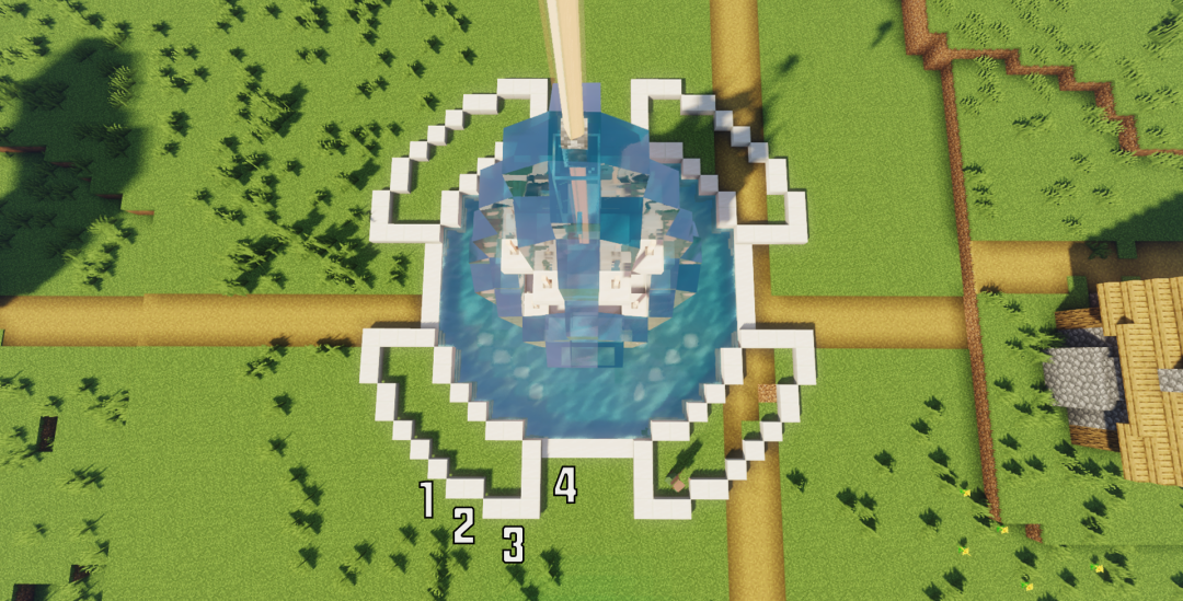 《我的世界》喷泉广场制作攻略图九
