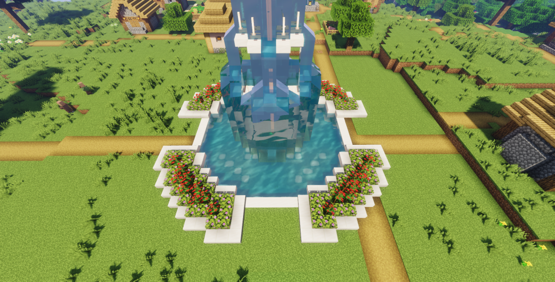 《我的世界》喷泉广场制作攻略图十