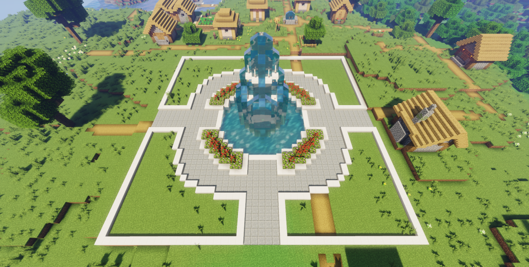 《我的世界》喷泉广场制作攻略图十二