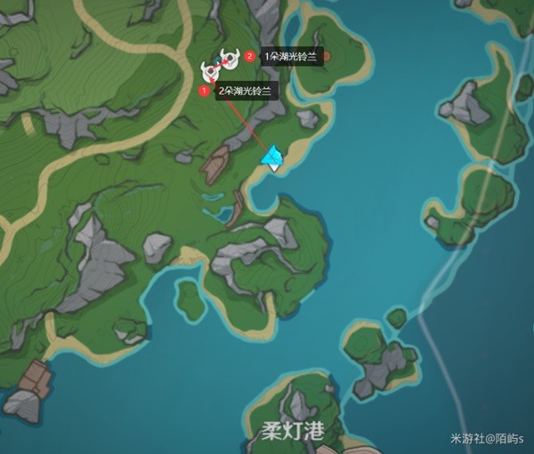 原神4.3湖光铃兰怎么快速采集图七