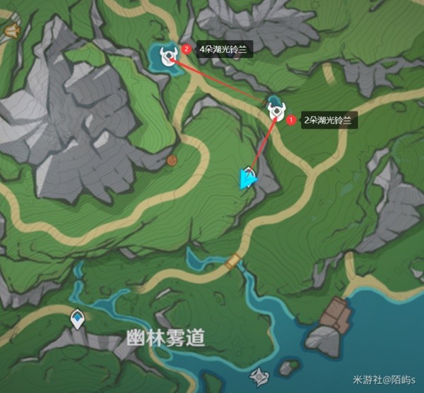 原神4.3湖光铃兰怎么快速采集图九