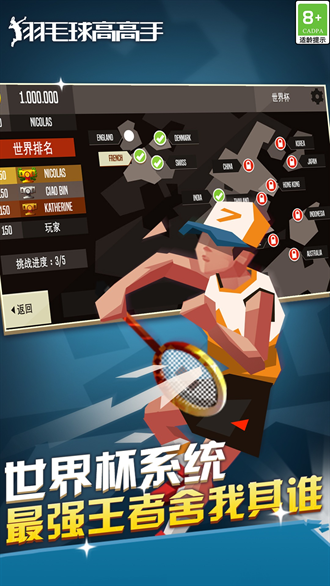 羽毛球高高手中文版游戏截图2
